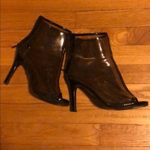 Clear heels. Worn once!